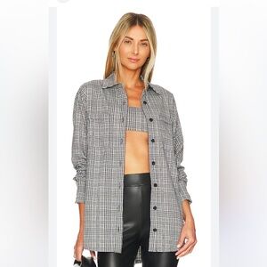 Lovers and Friends Patton Blazer + Top in Black White Check Small